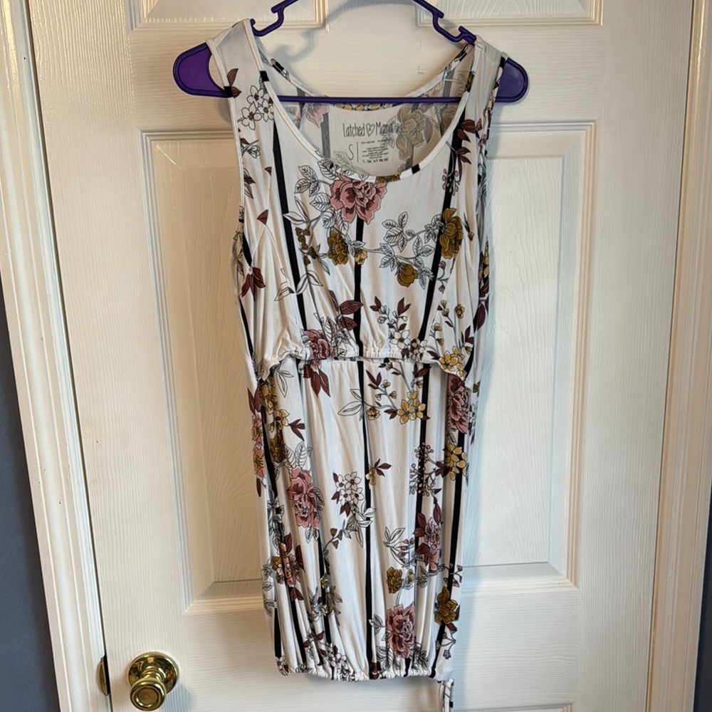 Latched Mama Floral Drawstring Nursing Tank